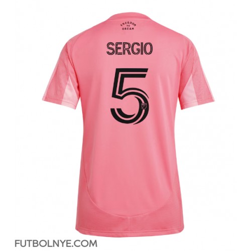 Camiseta Inter Miami Sergio Busquets #5 Primera Equipación para mujer 2025-26 manga corta